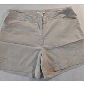 Nike Women's Golf Shorts Dri-Fit Khaki Tan Stretch Size 14 Pockets Athletic‎